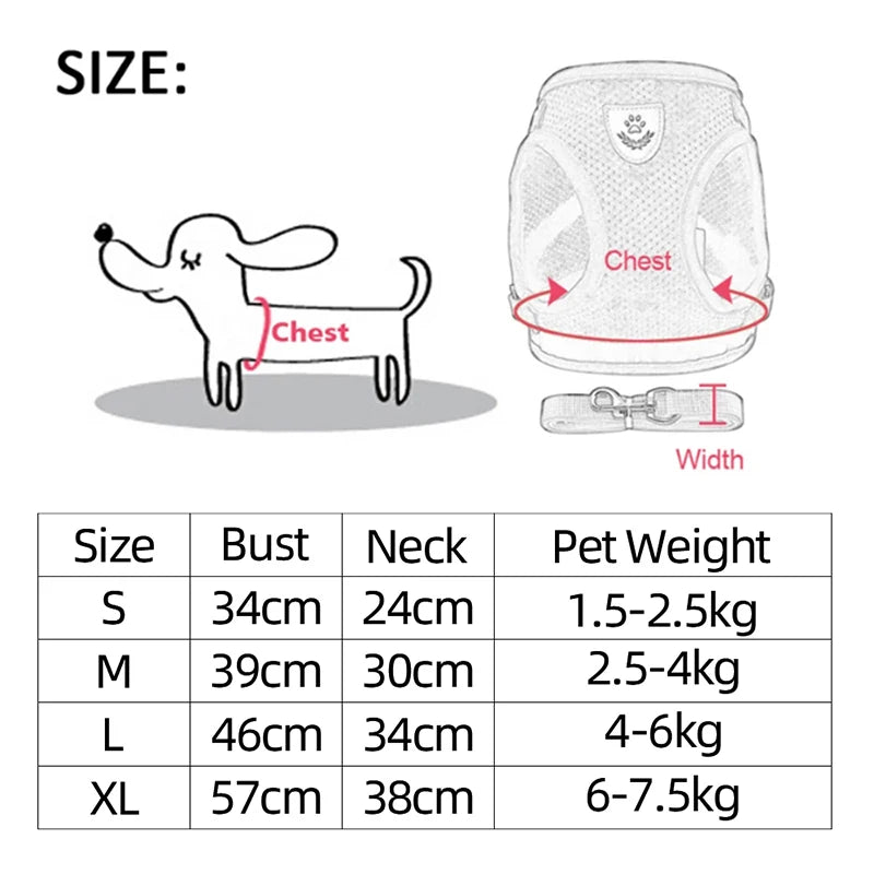 Soft fabric harness vest for cats & dogs, keeping pets cozy and secure during walks