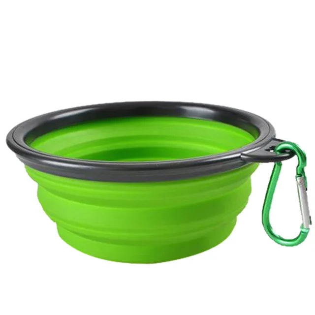 Space-saving Collapsible Travel Dog Bowl that fits easily in bags or luggage