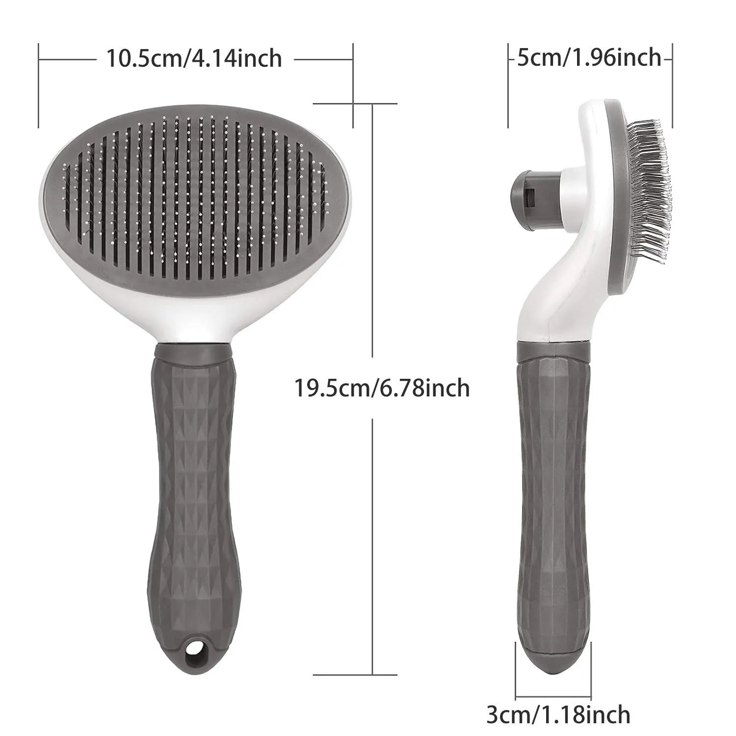 The Self-Cleaning Pet Hair Removal Brush ensures a smooth, tangle-free coat for your furry friend