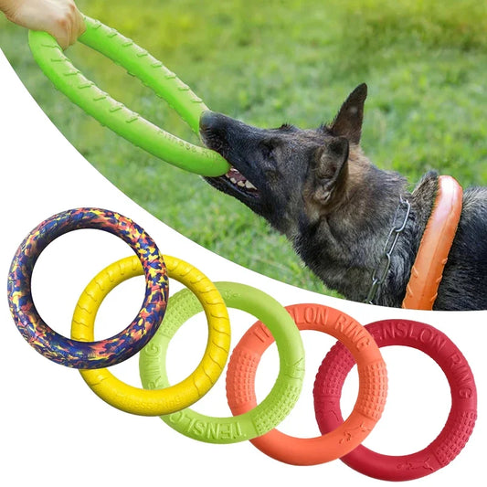 Dog Bite Training Ring Toy for interactive fetch and tug play