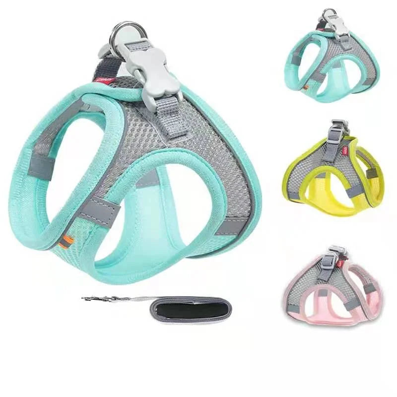 Reflective Dog Harness Set ensuring nighttime visibility and pet safety