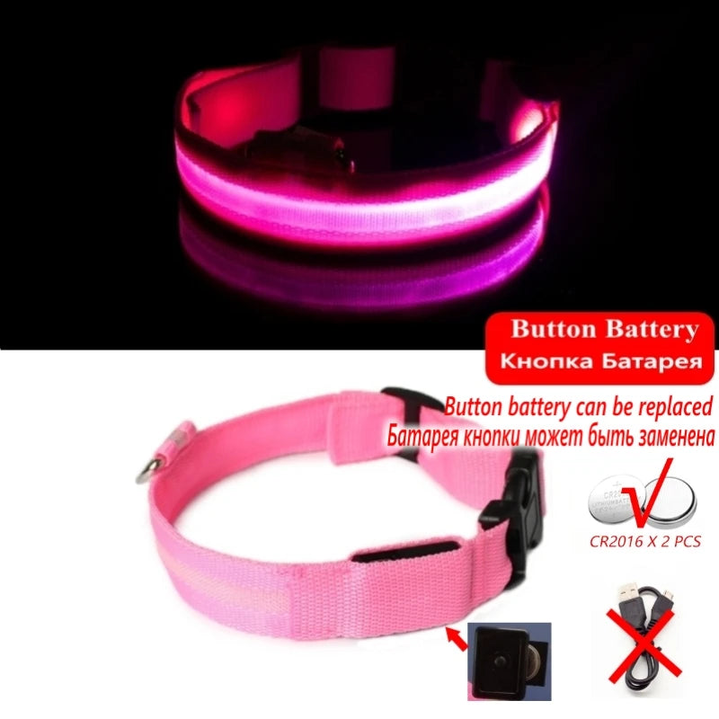 Safety LED Dog Collar provides visibility up to 500 meters, keeping your dog safe