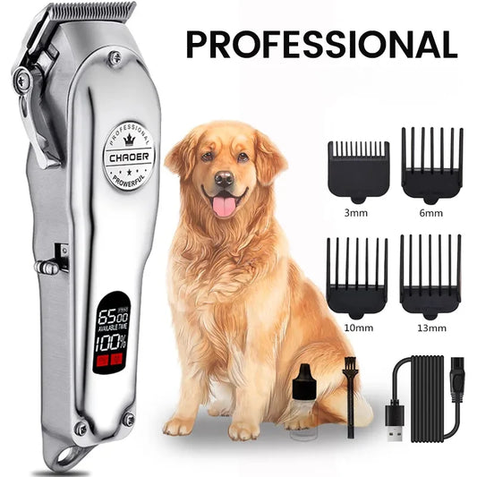 Wireless Pet Hair Trimmer with professional-grade blades, perfect for grooming pets of all fur types and lengths