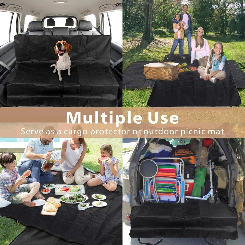 Machine-washable Pet Car Seat Cover, perfect for messy road trips and everyday use