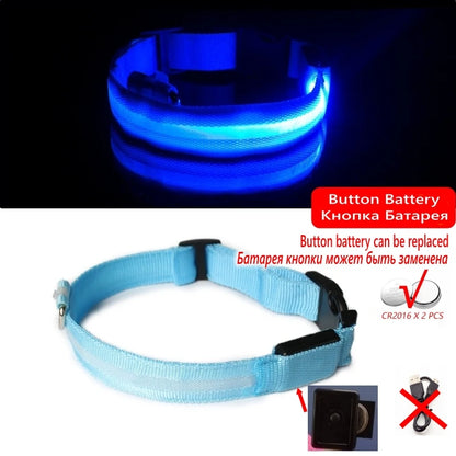 Stay visible and stylish with the bright, flashing Safety LED Dog Collar