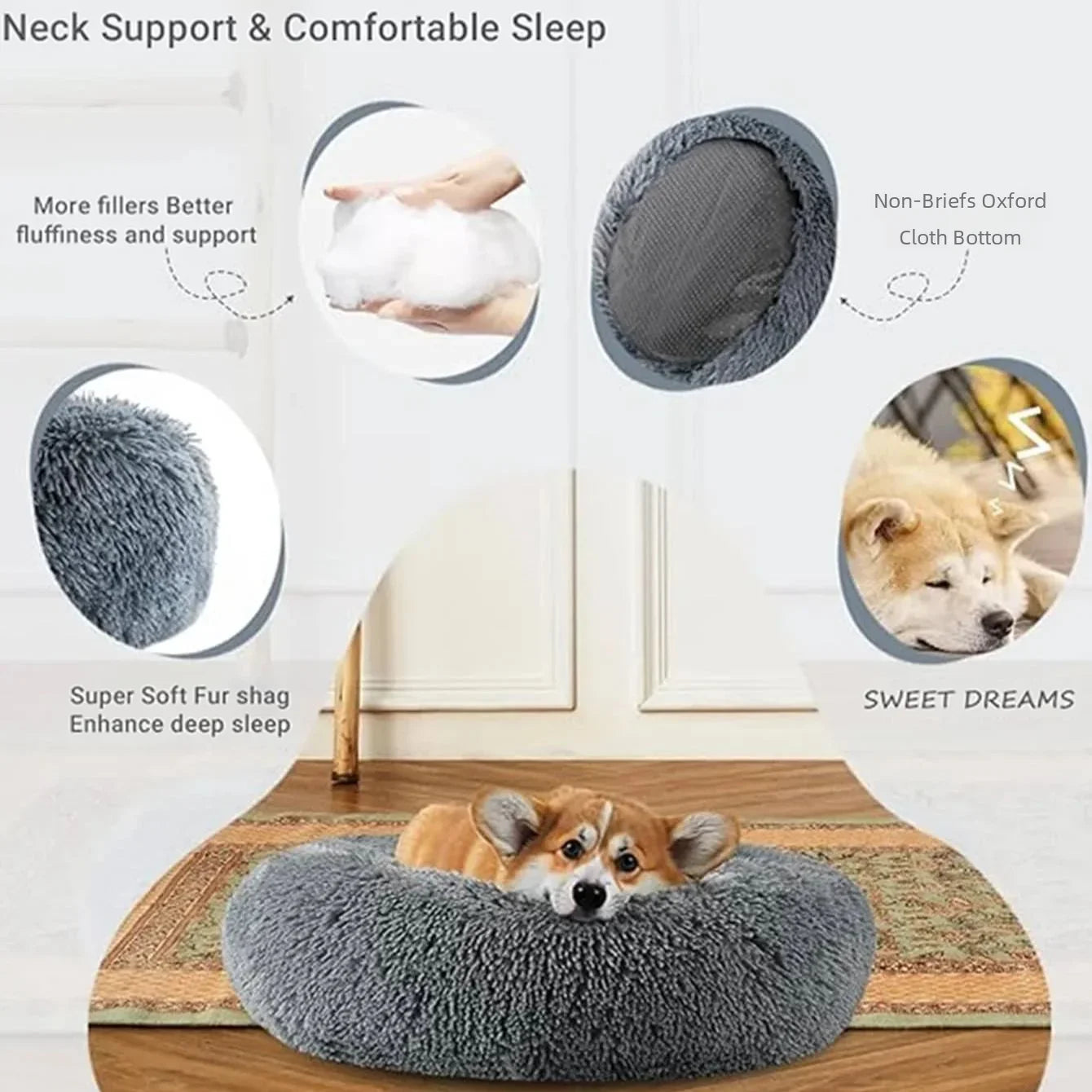 The Pawfect Plush Comfort Pet Bed provides warmth and comfort for your pet all year round