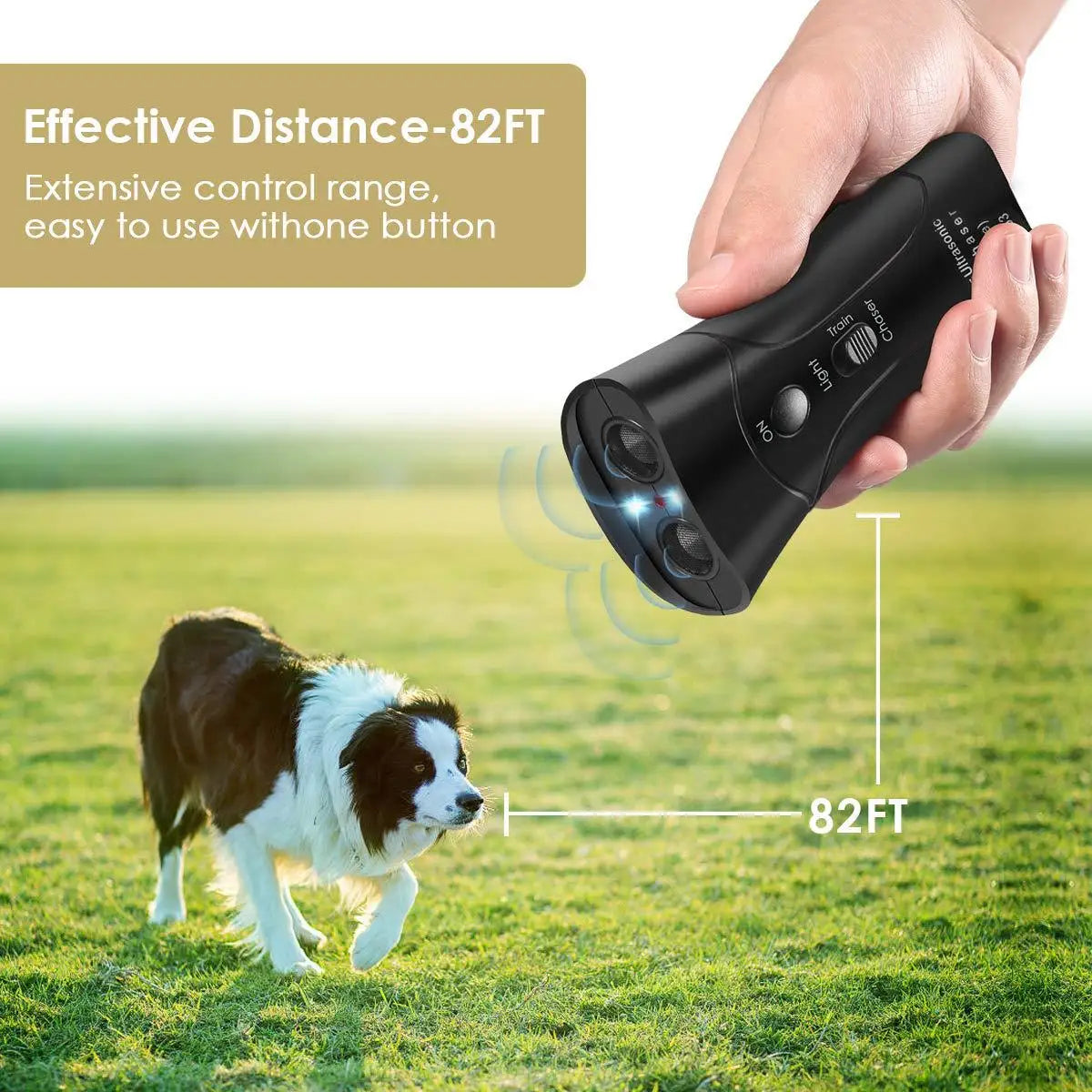 Portable Ultrasonic LED Dog Bark Control for effective behavior correction