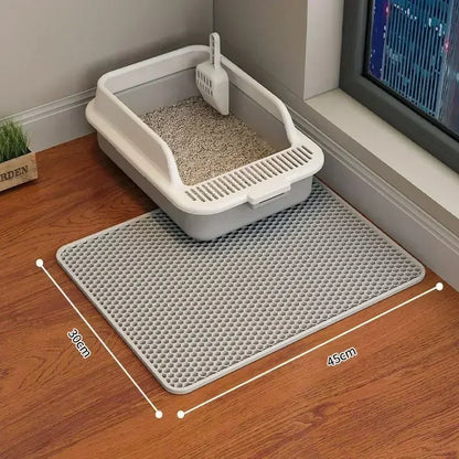 Cleaning is a breeze with the easy-to-wash Non-Slip Cat Litter Mat