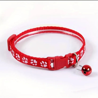 Durable Adjustable Stylish Cat Collar in a fun pattern, designed to fit cats of all sizes with an easy-to-adjust strap