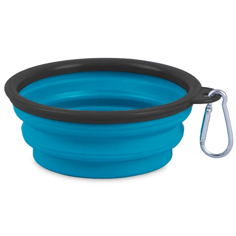 Collapsible Travel Dog Bowl with a sturdy base to prevent tipping over