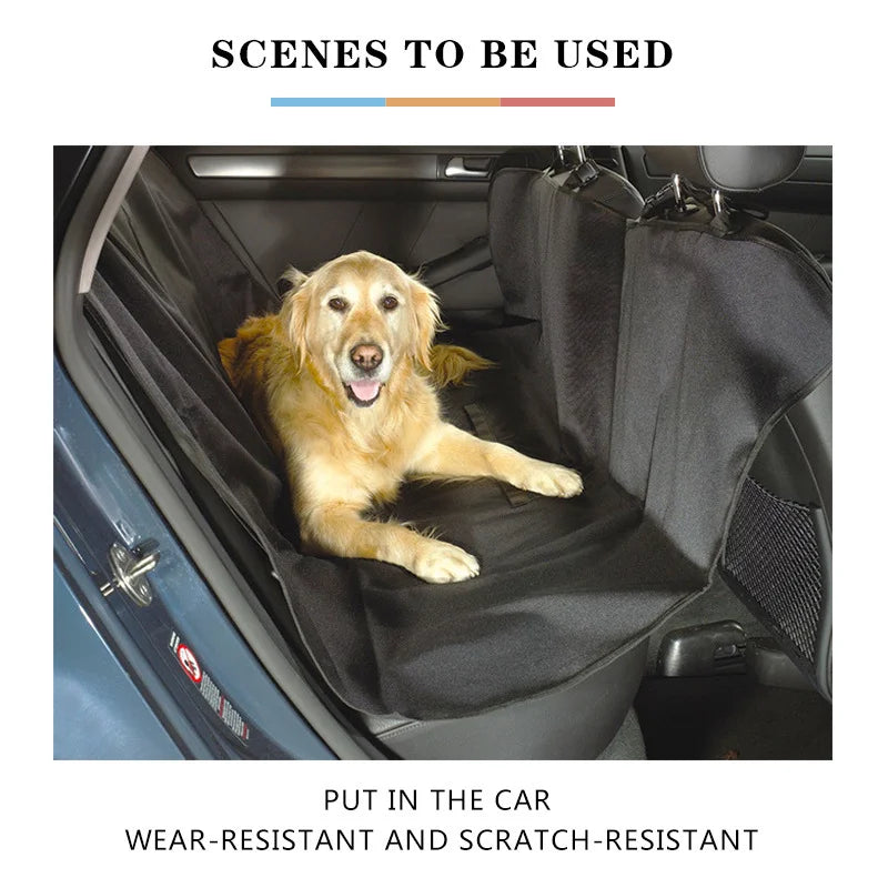 Universal-fit Pet Car Seat Cover with adjustable straps for easy installation in any vehicle