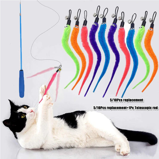 Replacement Cat Toy Feather Wand – Add excitement to your cat's playtime.