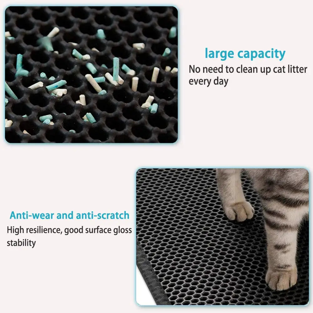 Shake off or wash this waterproof mat for quick cleanup, ensuring no mess lingers