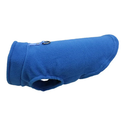 Fleece Dog Jacket Stylish & Warm being washed, showcasing its easy-to-clean design