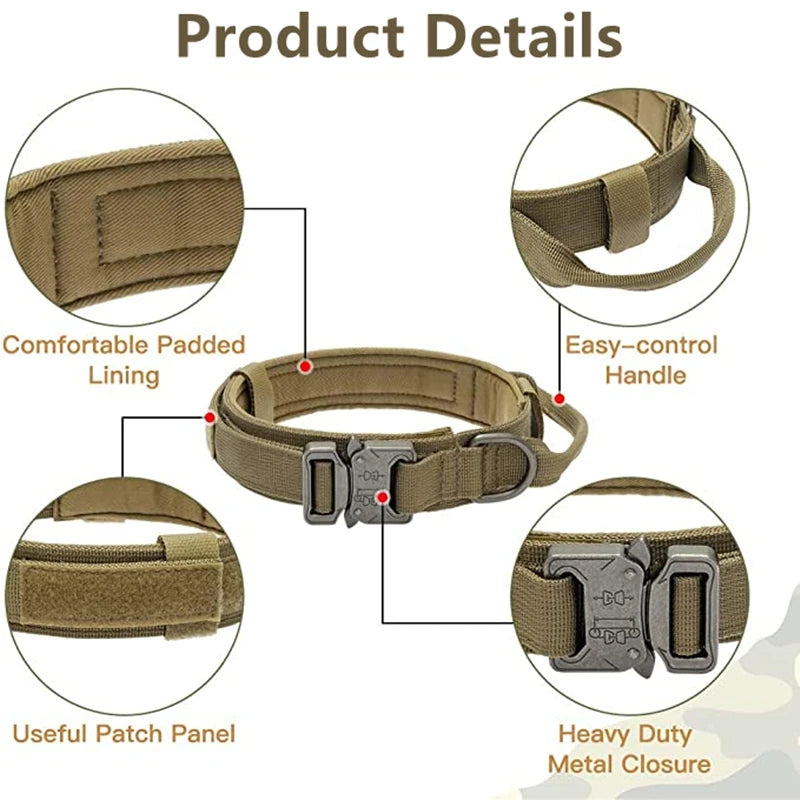 Dog Collar and Leash Set with military-grade materials for long-lasting durability