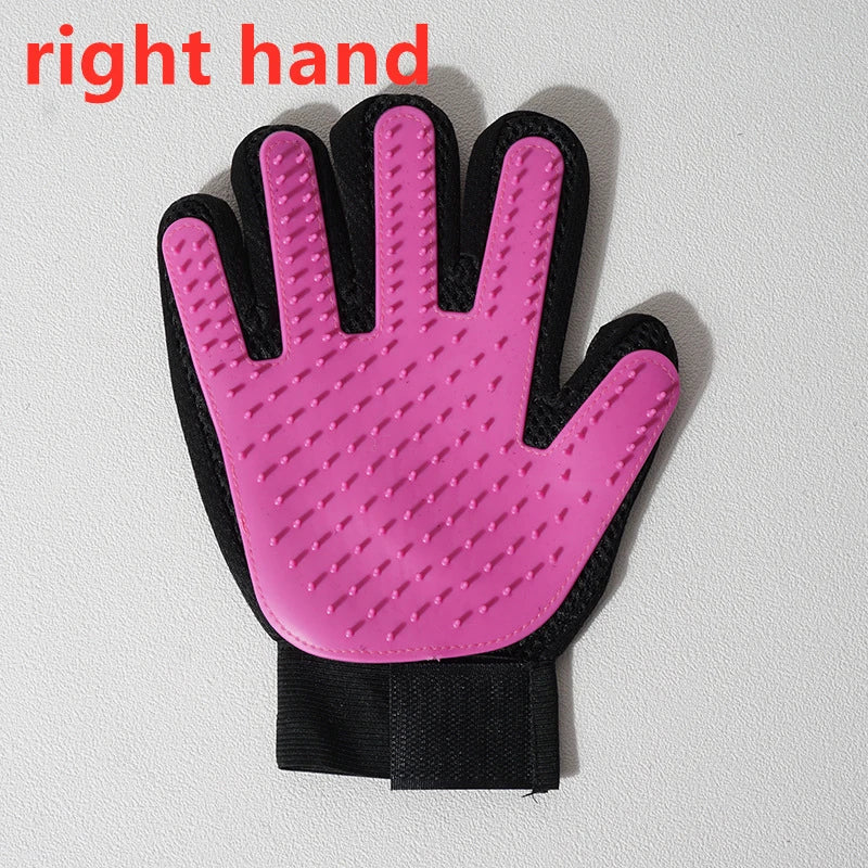 Pet Grooming Anti Shedding Gloves being used to clean fur off furniture, keeping the home tidy and fur-free.