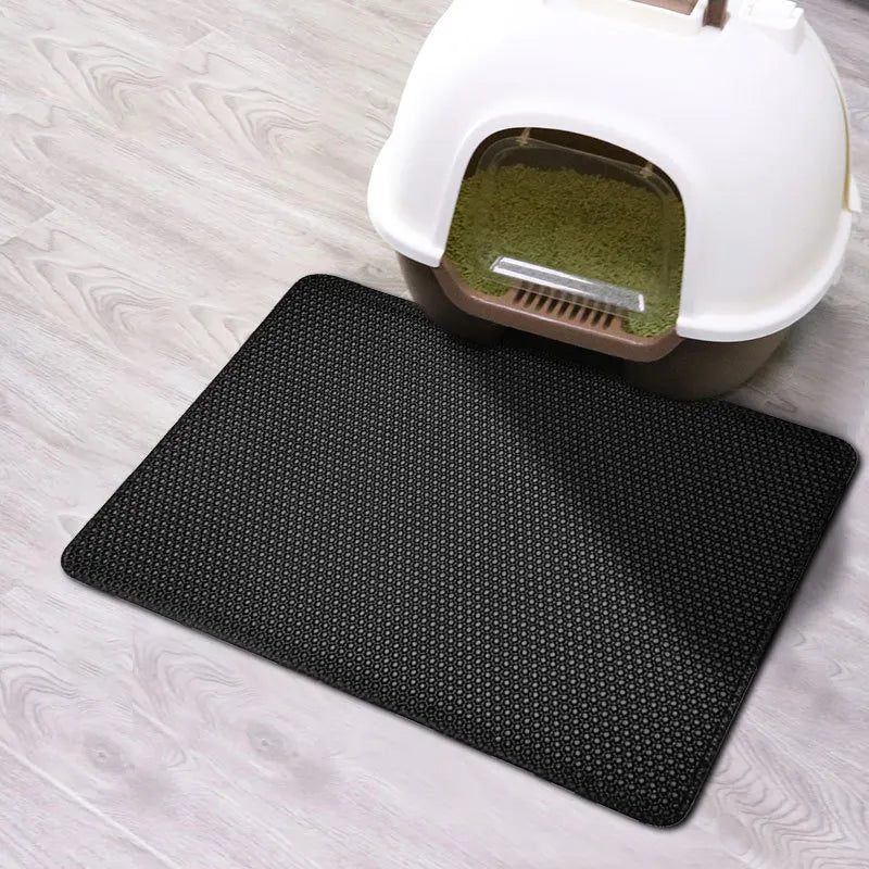 Cat Litter Mat - Waterproof Traps excess litter and keeps your space tidy