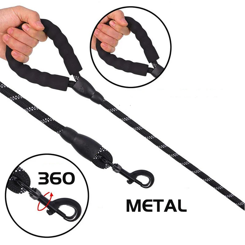 Adjustable Comfortable Dog Walking Leash for small, medium, and large breeds