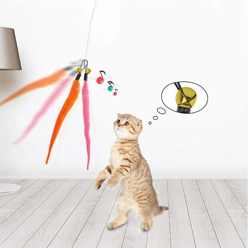 Keep your cat active with the Replacement Cat Toy Feather Wand for interactive play