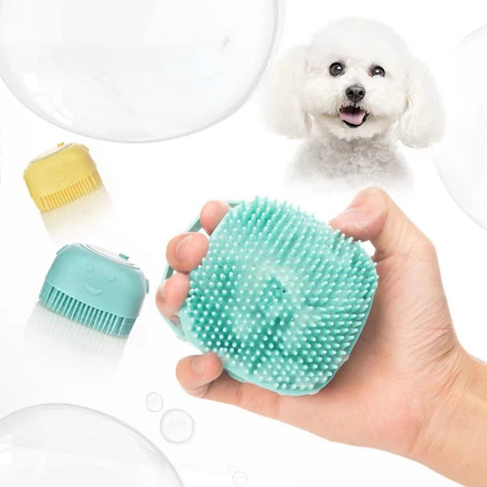 Use the Pet Massage and Bath Brush for both wet baths and dry grooming, keeping your pet's coat clean and healthy.