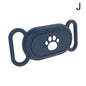 The Smart-Tag Pet Collar Holder shown on a pet’s collar, with added water resistance for all-weather tracking