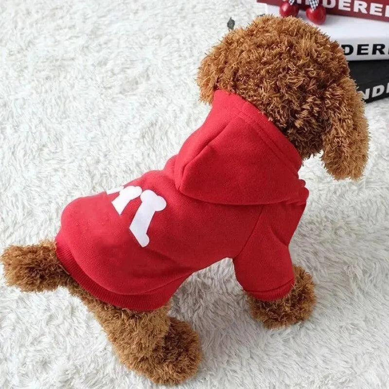 Cozy and stylish Winter Fleece Hoodie for Dog, perfect for autumn and winter walks