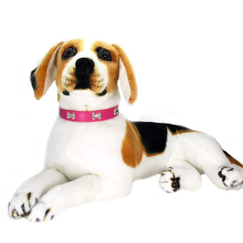 Cute bone design enhances the look of your Leather Dog Collars