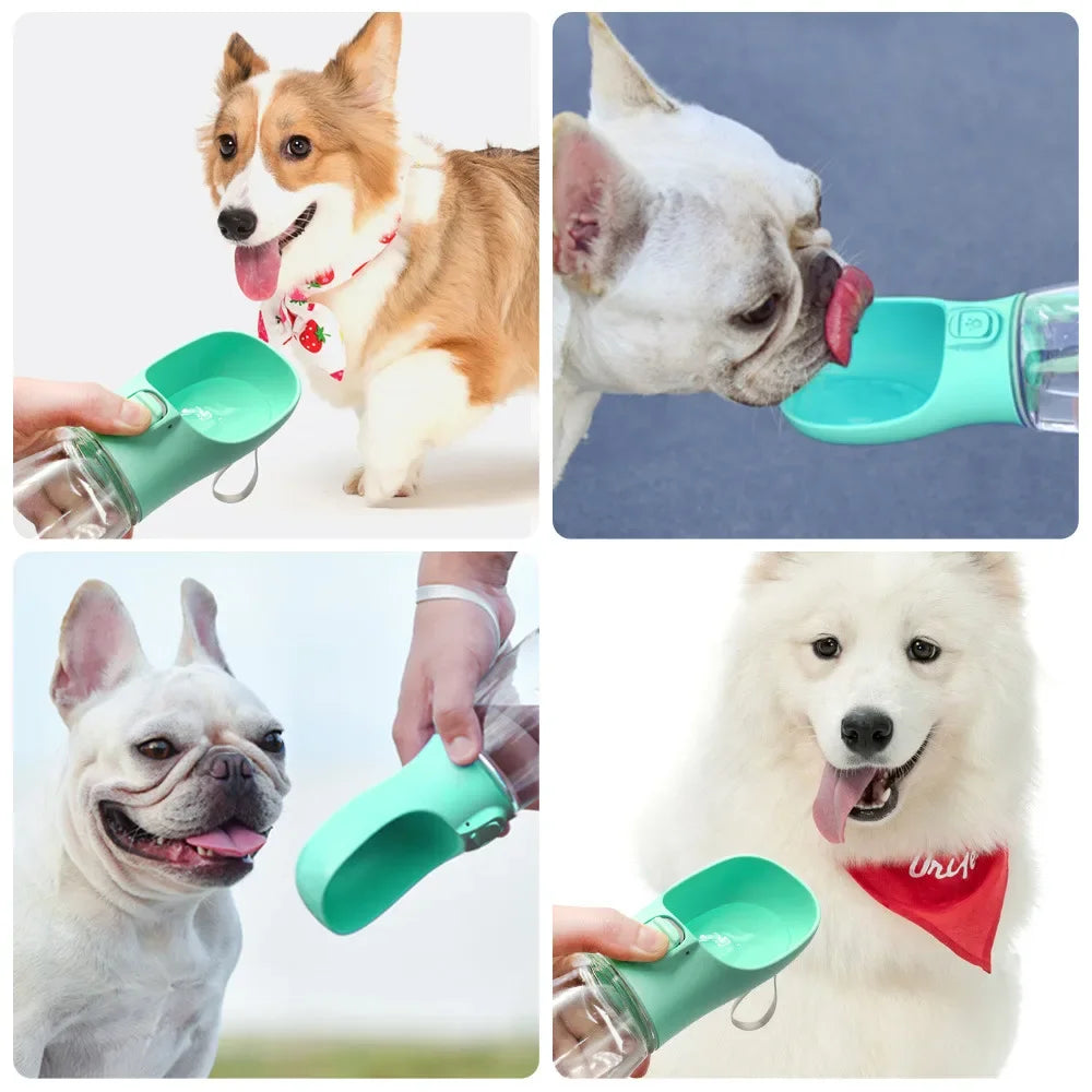 Portable Travel Bowl for Dog with a 2-in-1 design, combining water bottle and feeding bowl in one convenient product