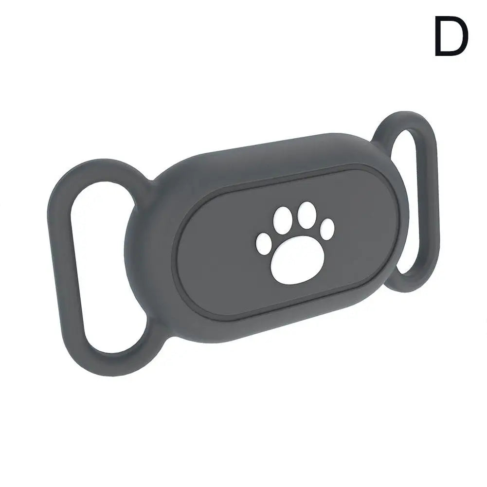 Smart-Tag Pet Collar Holder on a pet collar, adding a protective layer while maintaining a polished, stylish look